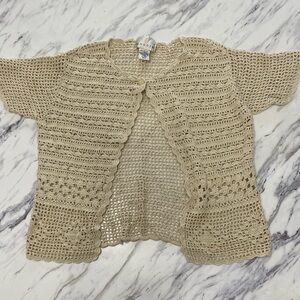 Women's Beige Crochet Blouse